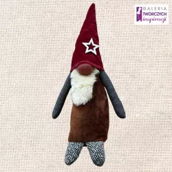 Czerwony Mikołajek (6) - Lalka tekstylna 48 cm